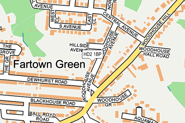 HD2 1BP map - OS OpenMap – Local (Ordnance Survey)