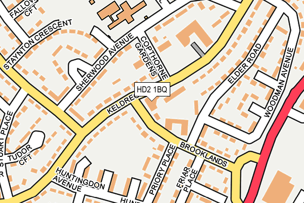 HD2 1BQ map - OS OpenMap – Local (Ordnance Survey)