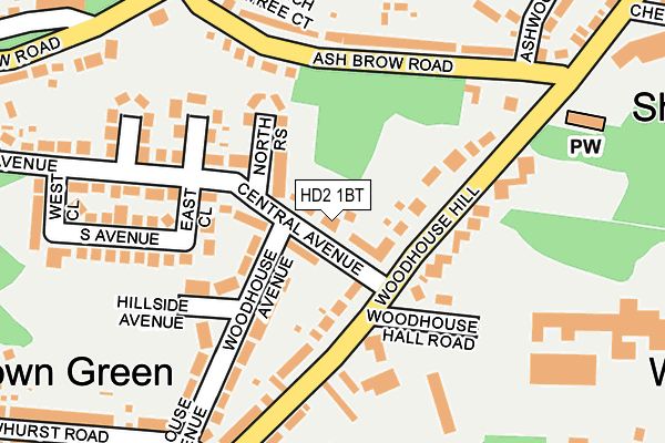 HD2 1BT map - OS OpenMap – Local (Ordnance Survey)