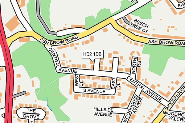 HD2 1DB map - OS OpenMap – Local (Ordnance Survey)