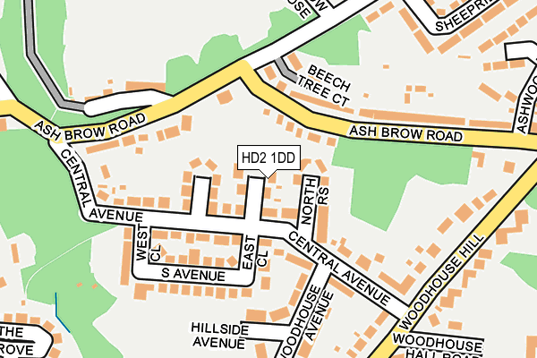HD2 1DD map - OS OpenMap – Local (Ordnance Survey)