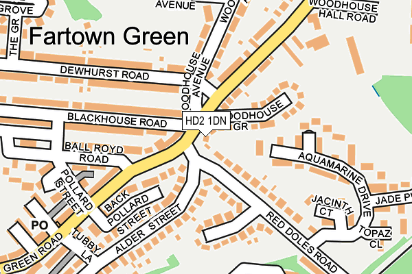 HD2 1DN map - OS OpenMap – Local (Ordnance Survey)