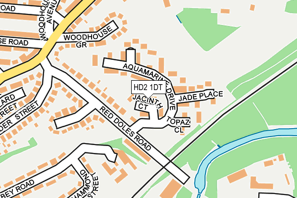 HD2 1DT map - OS OpenMap – Local (Ordnance Survey)