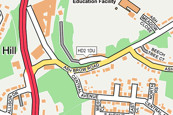 HD2 1DU map - OS OpenMap – Local (Ordnance Survey)