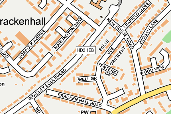 HD2 1EB map - OS OpenMap – Local (Ordnance Survey)