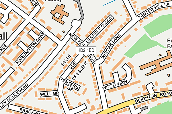 HD2 1ED map - OS OpenMap – Local (Ordnance Survey)
