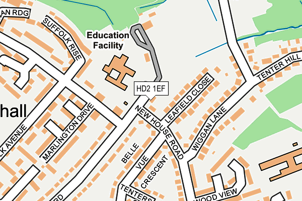 HD2 1EF map - OS OpenMap – Local (Ordnance Survey)