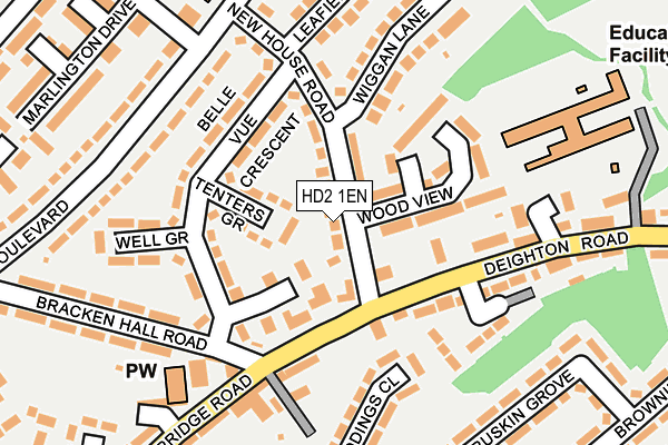 HD2 1EN map - OS OpenMap – Local (Ordnance Survey)