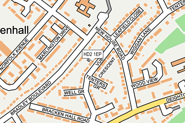 HD2 1EP map - OS OpenMap – Local (Ordnance Survey)