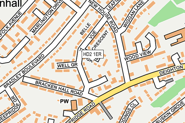 HD2 1ER map - OS OpenMap – Local (Ordnance Survey)