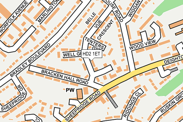 HD2 1ET map - OS OpenMap – Local (Ordnance Survey)