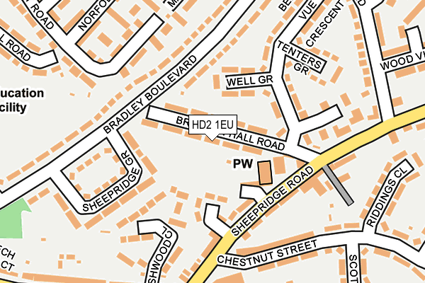 HD2 1EU map - OS OpenMap – Local (Ordnance Survey)