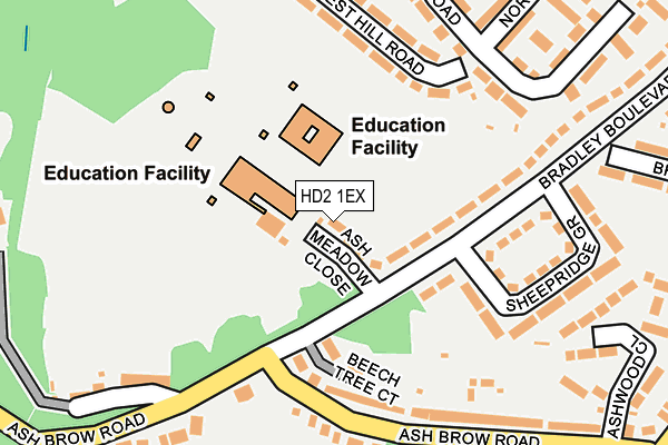 HD2 1EX map - OS OpenMap – Local (Ordnance Survey)