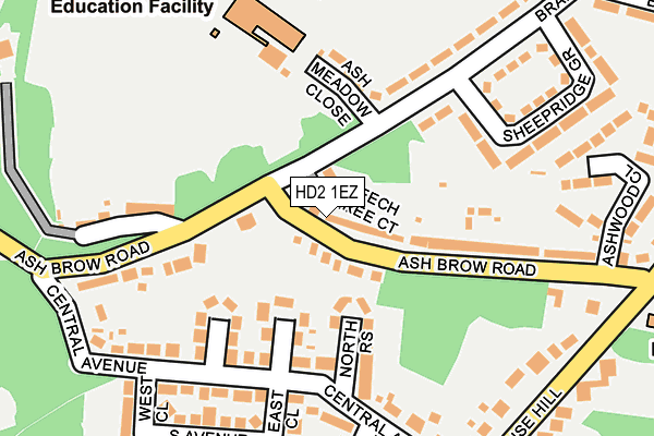 HD2 1EZ map - OS OpenMap – Local (Ordnance Survey)