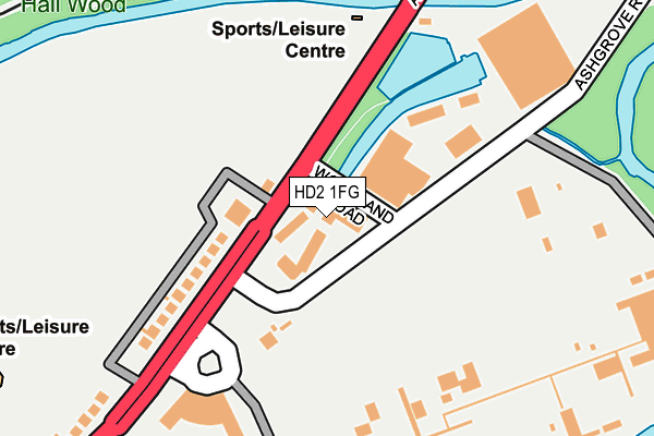 HD2 1FG map - OS OpenMap – Local (Ordnance Survey)