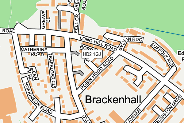 HD2 1GJ map - OS OpenMap – Local (Ordnance Survey)