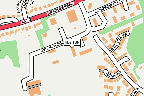 HD2 1GN map - OS OpenMap – Local (Ordnance Survey)
