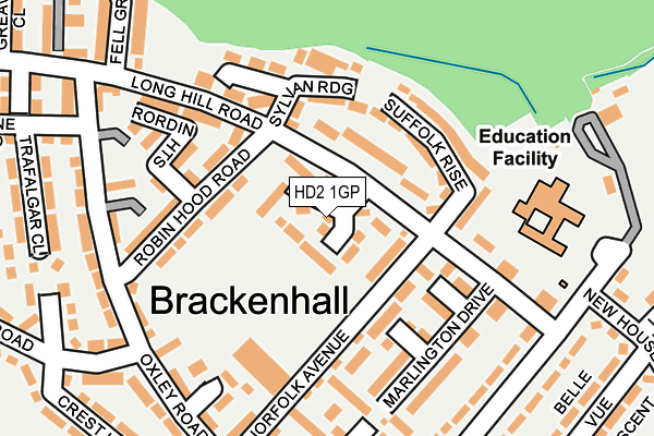 HD2 1GP map - OS OpenMap – Local (Ordnance Survey)