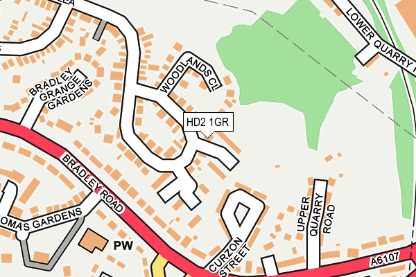 HD2 1GR map - OS OpenMap – Local (Ordnance Survey)