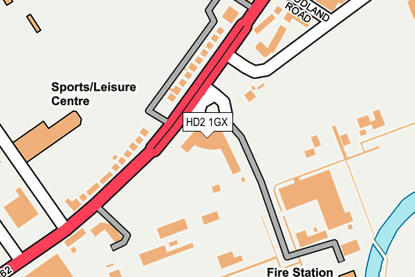 HD2 1GX map - OS OpenMap – Local (Ordnance Survey)