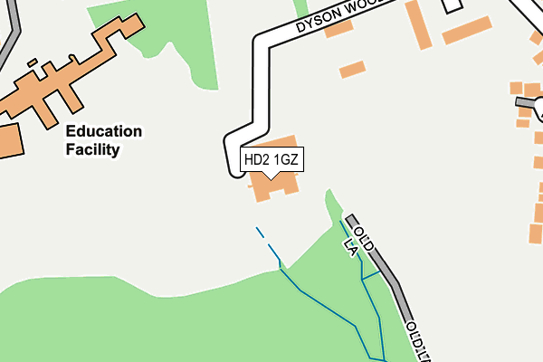 HD2 1GZ map - OS OpenMap – Local (Ordnance Survey)