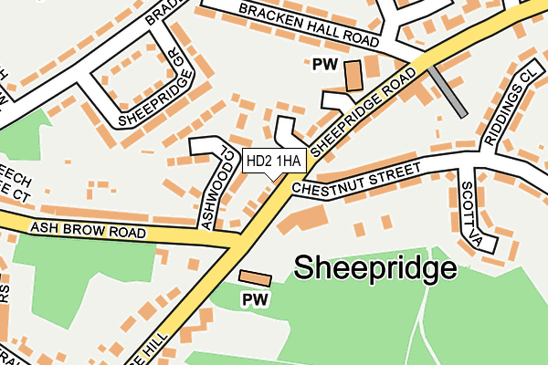 HD2 1HA map - OS OpenMap – Local (Ordnance Survey)