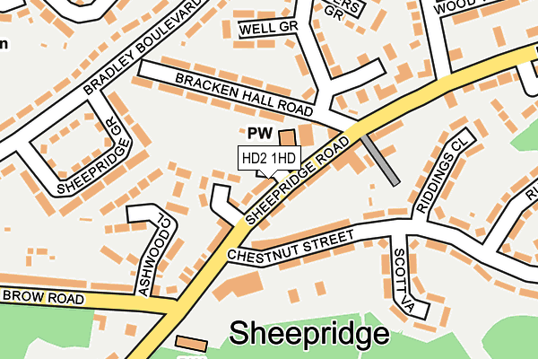 HD2 1HD map - OS OpenMap – Local (Ordnance Survey)