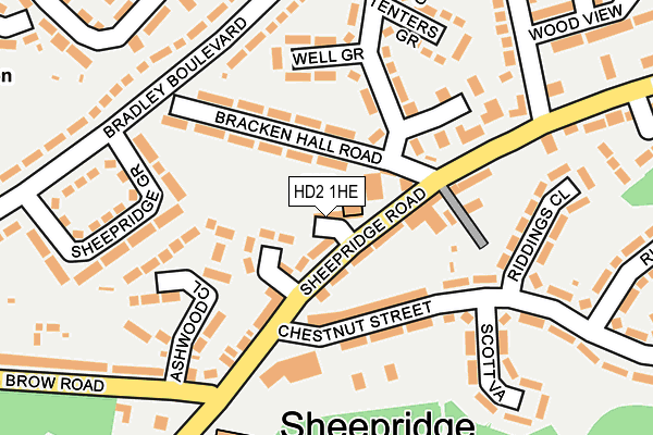 HD2 1HE map - OS OpenMap – Local (Ordnance Survey)