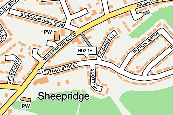 HD2 1HL map - OS OpenMap – Local (Ordnance Survey)