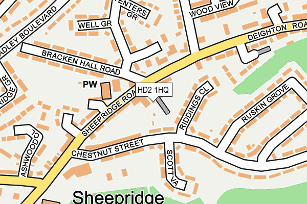 HD2 1HQ map - OS OpenMap – Local (Ordnance Survey)