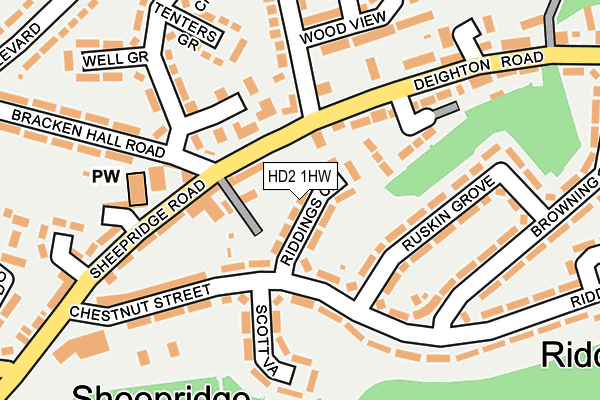 HD2 1HW map - OS OpenMap – Local (Ordnance Survey)