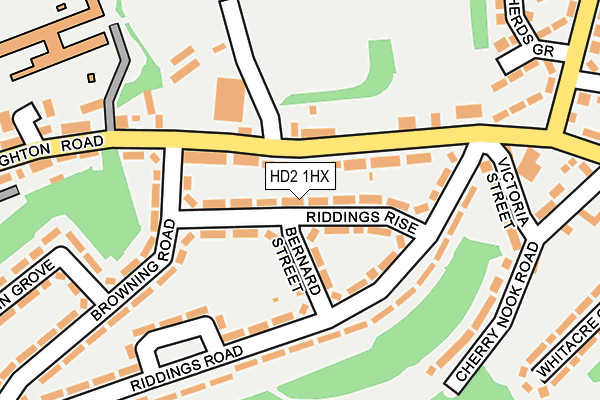 HD2 1HX map - OS OpenMap – Local (Ordnance Survey)