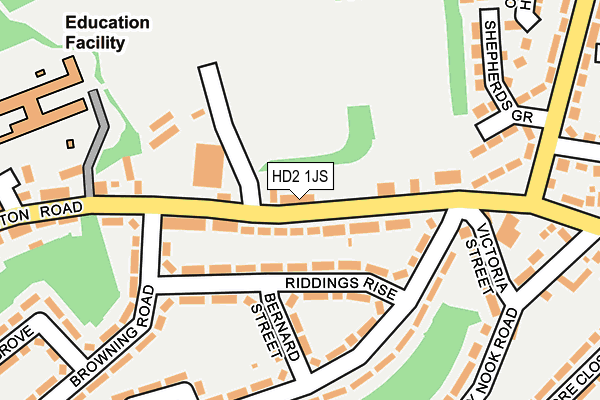 HD2 1JS map - OS OpenMap – Local (Ordnance Survey)