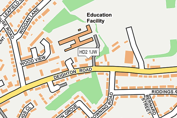 HD2 1JW map - OS OpenMap – Local (Ordnance Survey)