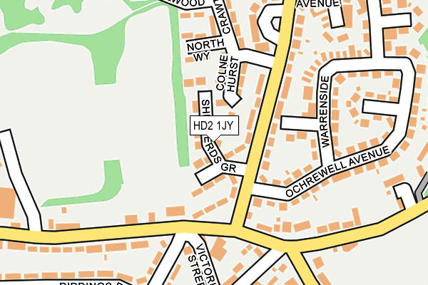 HD2 1JY map - OS OpenMap – Local (Ordnance Survey)