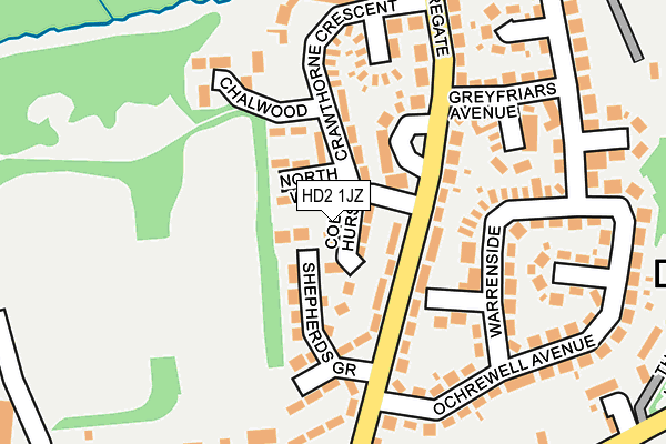 HD2 1JZ map - OS OpenMap – Local (Ordnance Survey)