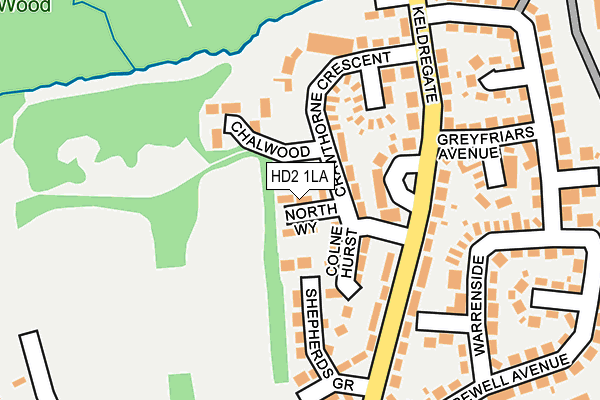 HD2 1LA map - OS OpenMap – Local (Ordnance Survey)