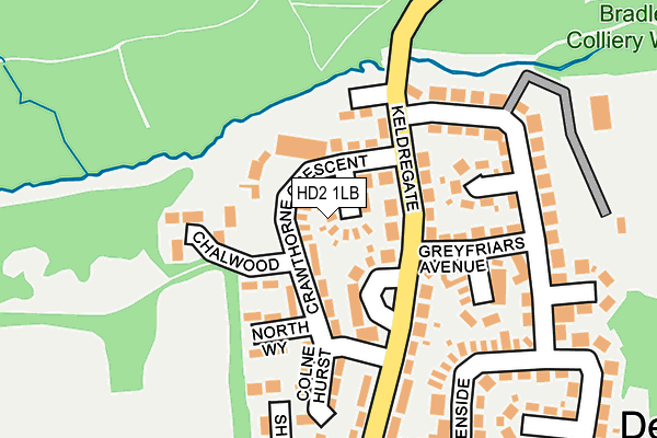 HD2 1LB map - OS OpenMap – Local (Ordnance Survey)