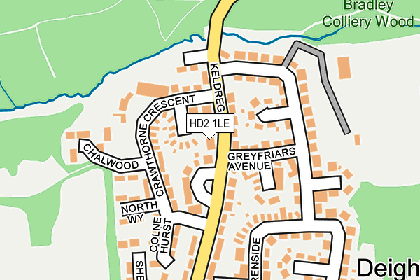 HD2 1LE map - OS OpenMap – Local (Ordnance Survey)