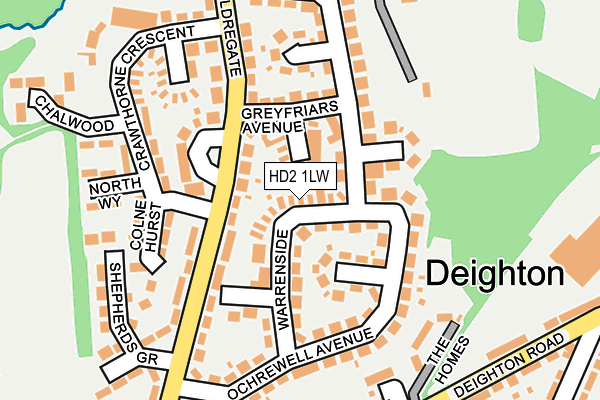 HD2 1LW map - OS OpenMap – Local (Ordnance Survey)