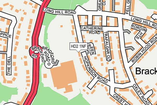 HD2 1NF map - OS OpenMap – Local (Ordnance Survey)