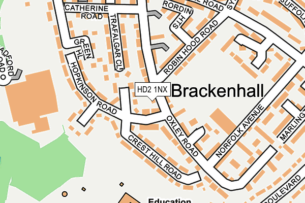 HD2 1NX map - OS OpenMap – Local (Ordnance Survey)