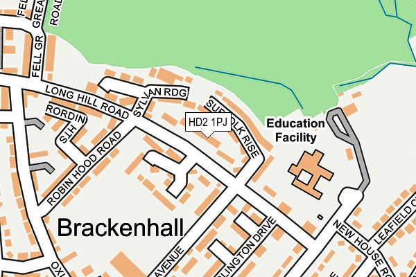 HD2 1PJ map - OS OpenMap – Local (Ordnance Survey)