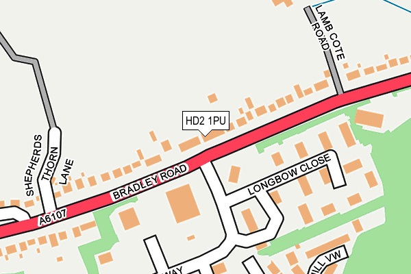HD2 1PU map - OS OpenMap – Local (Ordnance Survey)