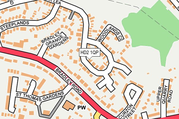 HD2 1QP map - OS OpenMap – Local (Ordnance Survey)