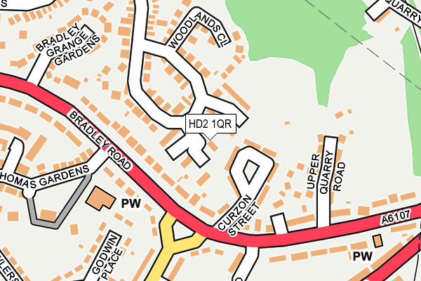 HD2 1QR map - OS OpenMap – Local (Ordnance Survey)