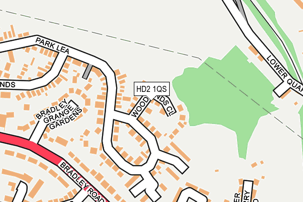 HD2 1QS map - OS OpenMap – Local (Ordnance Survey)