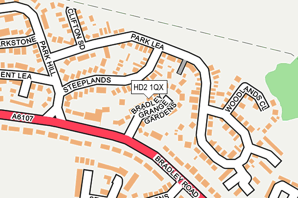 HD2 1QX map - OS OpenMap – Local (Ordnance Survey)