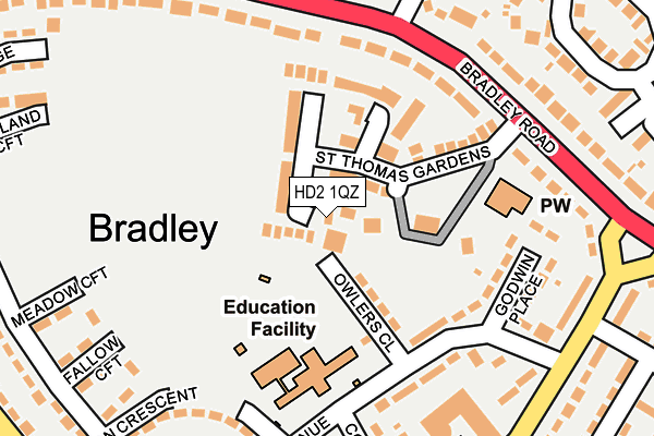 HD2 1QZ map - OS OpenMap – Local (Ordnance Survey)