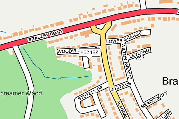 HD2 1RZ map - OS OpenMap – Local (Ordnance Survey)
